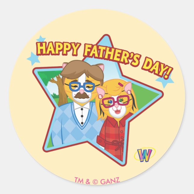 Happy Father's Day! Classic Round Sticker (Front)