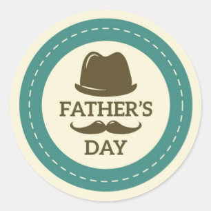 Happy Father's Day Classic Round Sticker