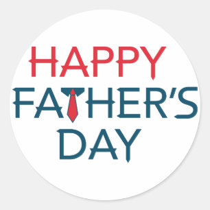 Happy Father's Day Classic Round Sticker