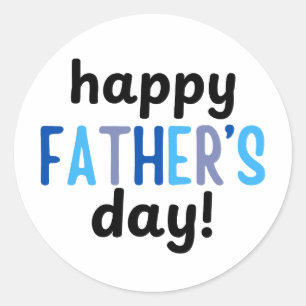 happy father's day classic round sticker
