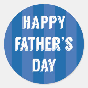 Happy Father's Day Classic Round Sticker