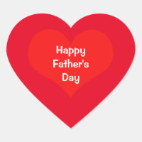 Happy Fathers Day Colourful Heart Custom Red Whit