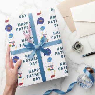 Happy Fathers Day Coolest Dad Wrapping Paper