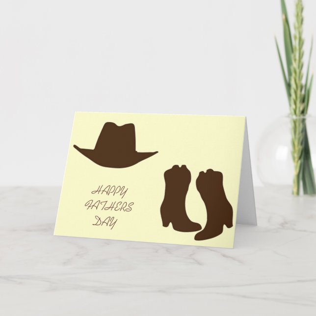 Happy Fathers Day Cowboy Dad Card (Front)