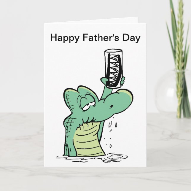 Happy Father's Day Crocodile Card (Front)