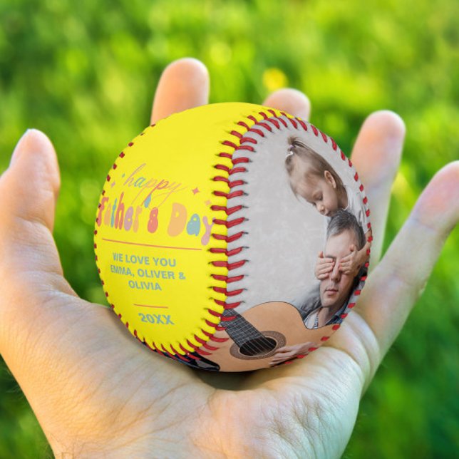 Happy Father's Day & Custom 2 Photo from kids Softball (Creator Uploaded)