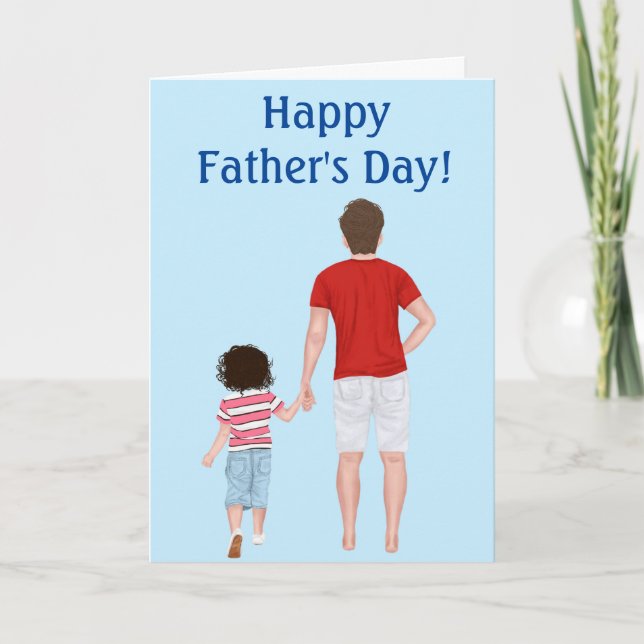 Happy Father's day Custom Child  Holiday Card (Front)