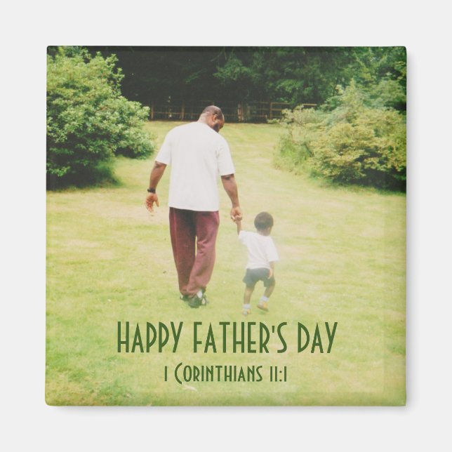 HAPPY FATHER'S DAY Custom Christian Role Model Magnet (Front)