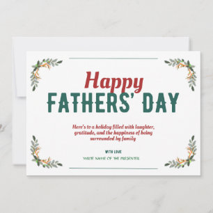 HAPPY FATHERS' DAY Custom Holiday Card