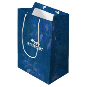 Happy Father's Day. Custom Name Medium Gift Bag