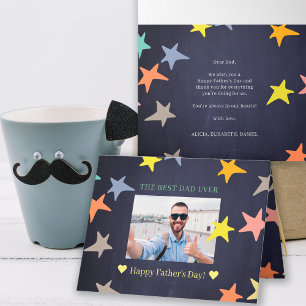 Happy Father's Day custom photo best dad ever Card