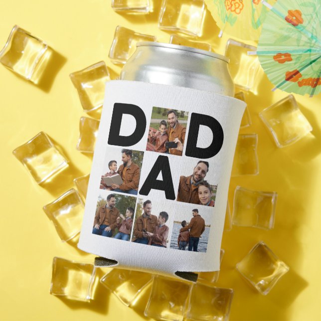 Happy Father's Day Custom Photo Can Cooler (In Situ Summer)