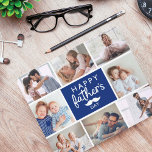 Happy Father's Day | Custom Photo Family Collage Mouse Pad<br><div class="desc">Show your amazing dad just how wonderful he is with our custom "Happy Father's Day" photo collage mouse pad. The design features "Happy Father's Day" designed in a fun stylish typographic with a fun moustache incorporated into the design. Customise with your own special family photos. It creates a truly unique...</div>