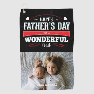 Happy Father's Day Custom Photo Golf Towel