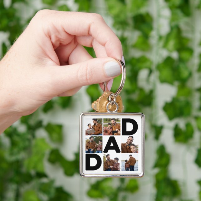  Happy Father's Day Custom Photo Keychain (Hand)