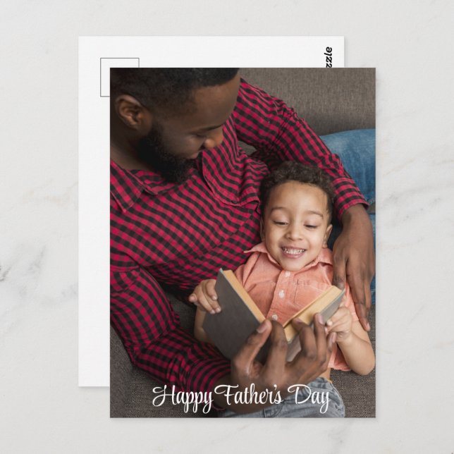 Happy Father's Day Custom Photo Postcard (Front/Back)