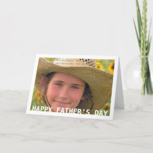 Happy Father's Day Custom Photo Simple Design Card