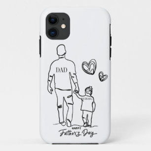 HAPPY FATHER'S DAY CUSTOMIZE NAME MINIMALIST Case-Mate iPhone CASE