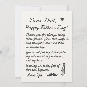 Happy Fathers Day Cute Bear Daddy Cards