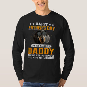 Happy Father's Day Dachshund Dog Dad   For Men T-Shirt
