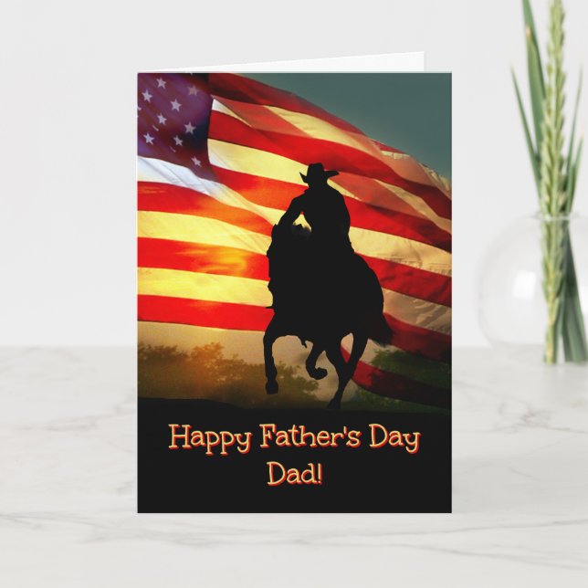 Happy Father's Day Dad Card, Cowboy Country Cards (Front)