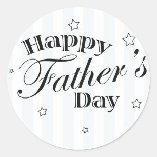 Happy Father's Day Dad Gift Idea Classic Round Sticker