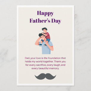 Happy Father's Day Dad Your Love Is Foundation  Card