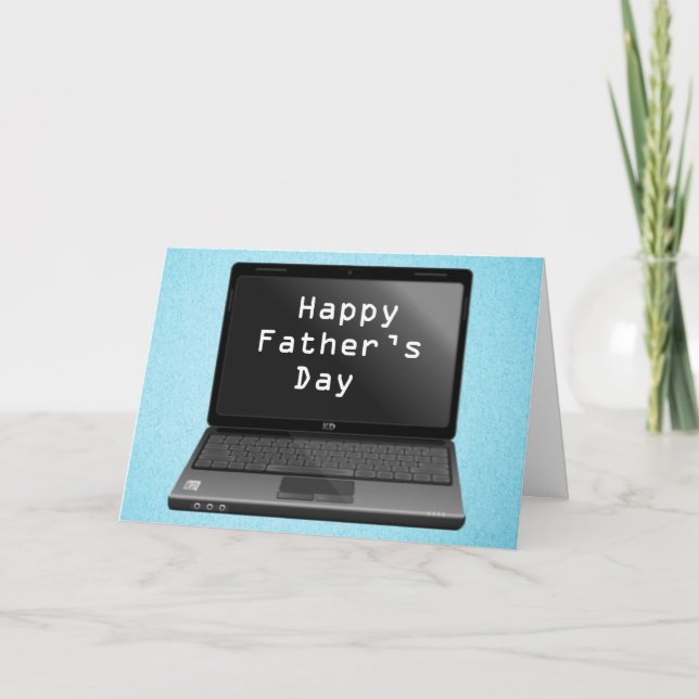 Happy Fathers Day Dads Laptop Card (Front)