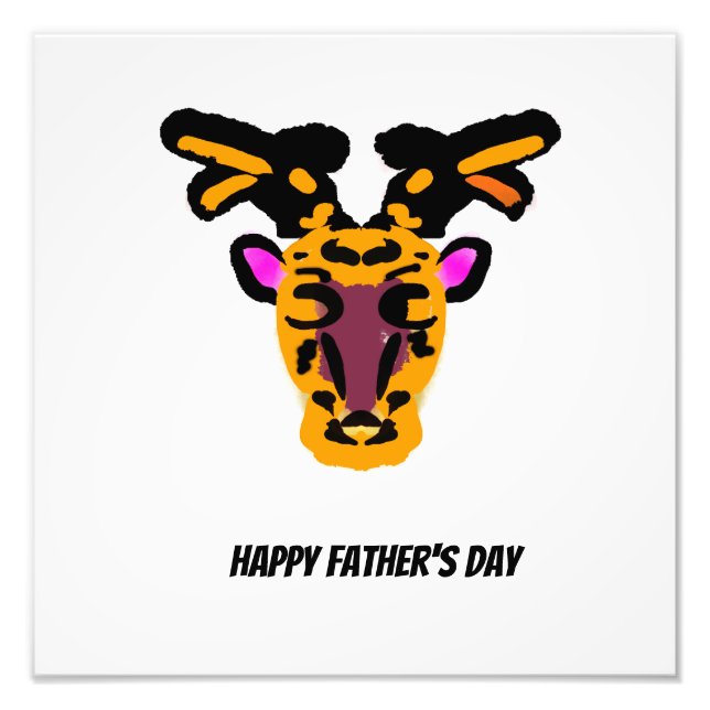 Happy Father's Day Deer  Photo Print (Front)