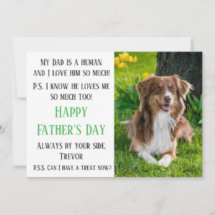 Happy Father's Day Dog Dad Customisable Card