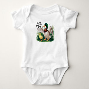 Happy Father's Day Ducks Baby Bodysuit