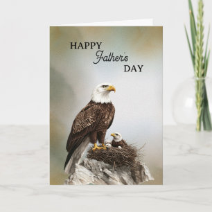 Happy Father's Day Eagle and Chick Card