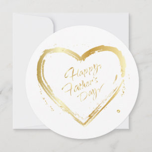 Happy Father's Day Elegant Gold Calligraphy Luxury Holiday Card