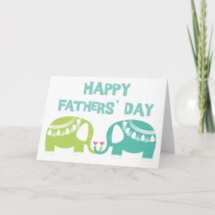 Happy Fathers' Day - Elephants Card