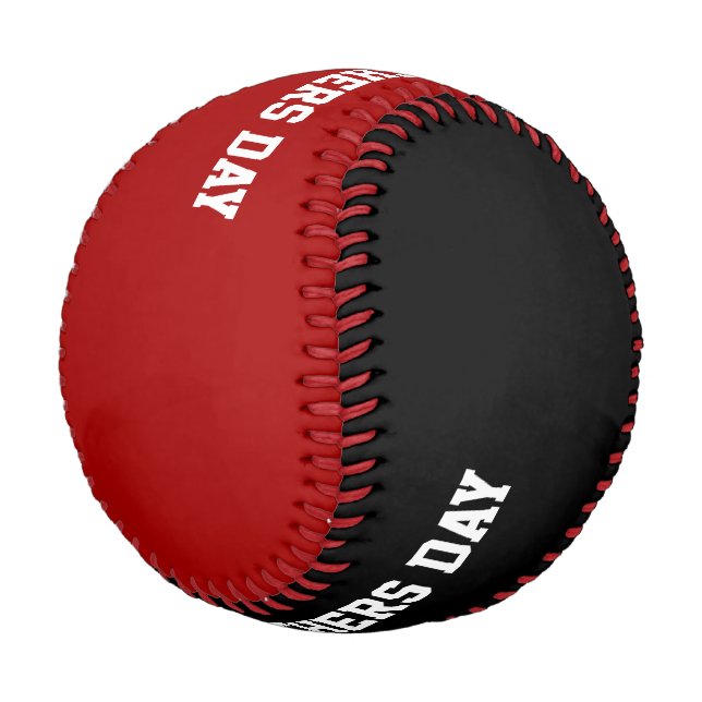 Happy fathers day EST custom name Baseball (Angled)