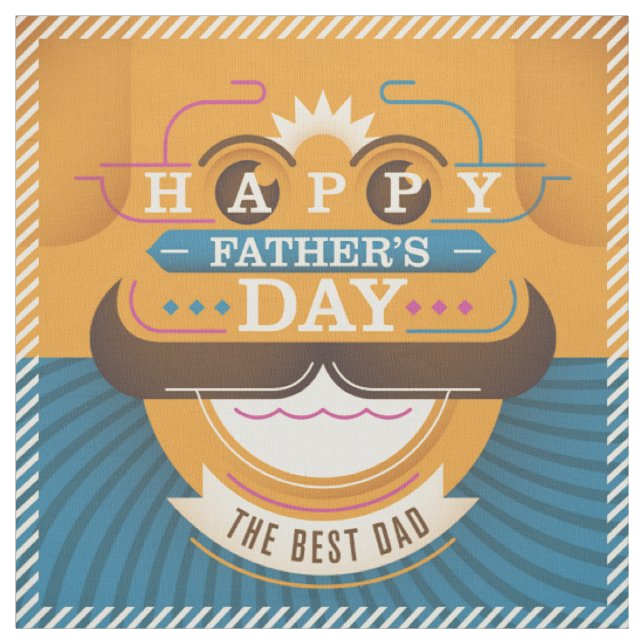 Happy Father's Day Fabric (Swatch)