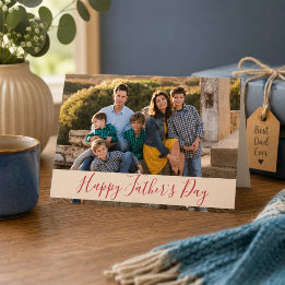 Happy Father's Day Family Photo Card
