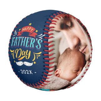 Happy Father's Day Family Photos - Navy Blue Baseball