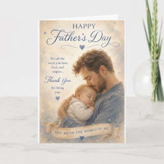 Happy Fathers Day- Father & Baby Card