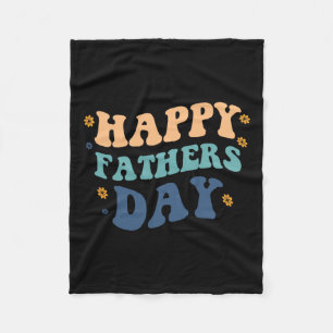 Happy Fathers Day Father's Day From Son Daughter  Fleece Blanket