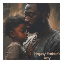 Happy Father's Day Faux Canvas Print