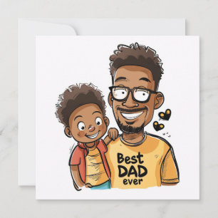 happy father's day flat card