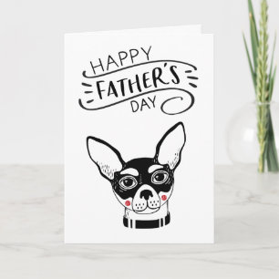 Happy Father's Day for Dog Dad Chihuahua Card
