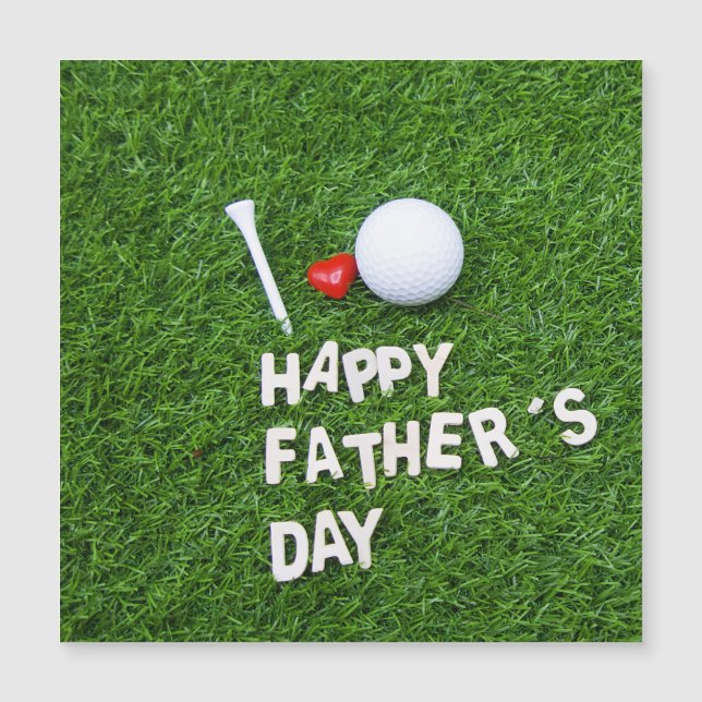 Happy Father's Day for Golfer with golf ball (Front)