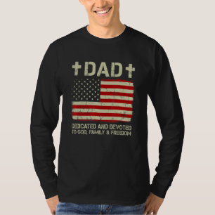 Happy Father's Day  For Mens Dad Dedicated And Dev T-Shirt