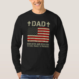 Happy Father's Day  For Mens Dad Dedicated And Dev T-Shirt