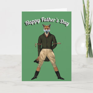 Happy Fathers Day Fox Hunting Hunter Card