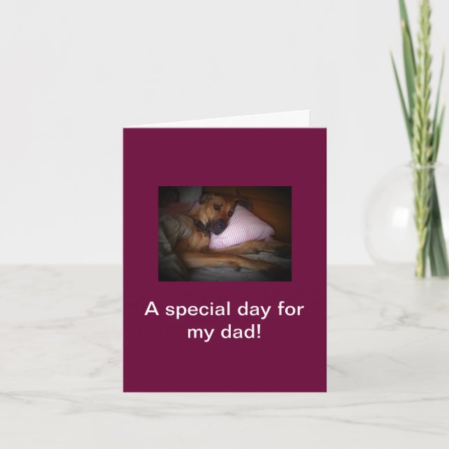 happy fathers day from dog card (Front)