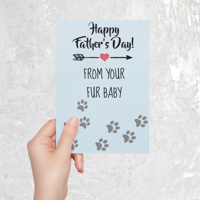 Happy Father's day from Dog Cat Pet Fur Baby Card (Creator Uploaded)