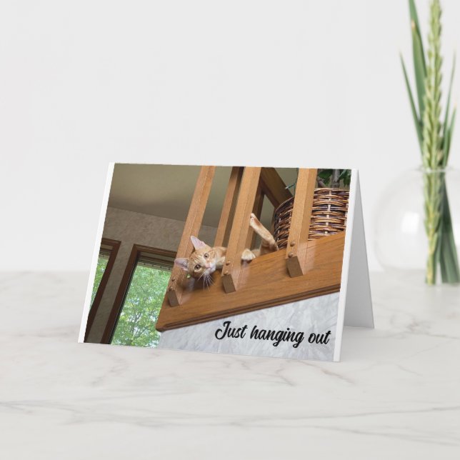 "HAPPY FATHER'S DAY" FROM HANGING OUT CAT CARD (Front)